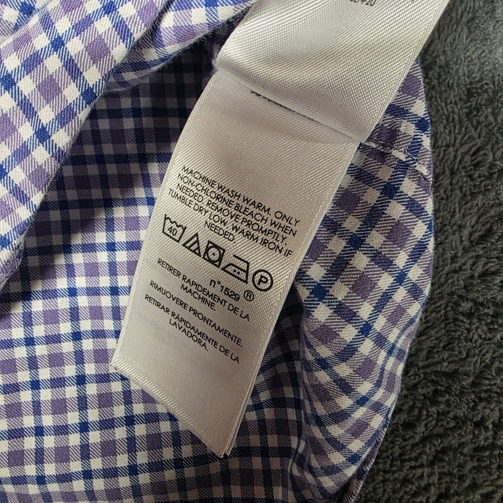 Polo Ralph Lauren Shirt Mens XL Gingham Button Down Purple Blue Preppy - Picture 6 of 9